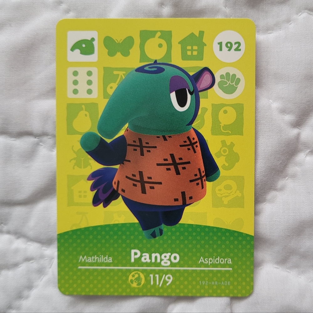 10/$20 ❄️ #192 Pango Animal Crossing Amiibo Card